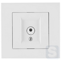 Розетка TV (SAT) проходная Arvia Electric KAREN Белый (20 01 1000 287)